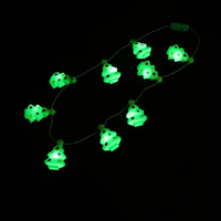 Collier de Noël lumineux pour fête de Noël, Nouvel An, célébration, avec 9 LED blanches, 3 piles LR44, commande manuelle