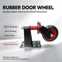 Roues de porte industrielles robustes en caoutchouc Jianglong de 6 pouces, sans frein, personnalisables OEM/ODM