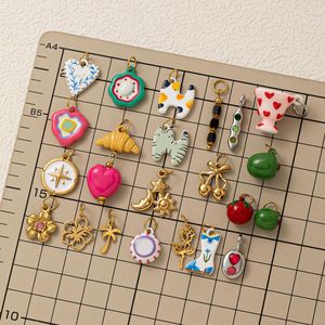 Nuevo Colgante de Estrella y Nube Hecho a Mano Manna, Dijes de Acero Inoxidable con Esmalte Pintado de Dibujos Animados en Oro de 18K, No se Desvanecen - Product Image 3