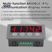 Affichage LED avec écran, communication MODBUS-RTU, interface série RS485, maîtrisable, esclavierable, moniteur, DC 8-25V