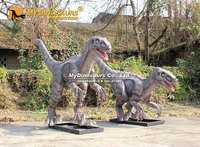 Statue de dinosaure Velociraptor réaliste pour parc d'attractions MY DINO AD-286