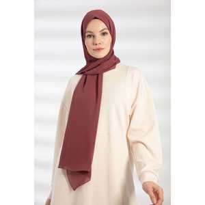 ผ้าคลุมศีรษะชีฟองสีพื้นประดับดอกกุหลาบแห้ง สไตล์ตะวันออกกลาง สำหรับใช้ในชีวิตประจำวัน เนื้อผ้าบางเบา - Product Image 1