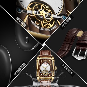 NESUN 9039 ragazzi cinesi fantasioso <span class=keywords><strong>orologio</strong></span> meccanico Business vera pelle cinturino acqua resistere Tourbillon ingranaggio <span class=keywords><strong>orologio</strong></span> automatico a mano - Product Image 5
