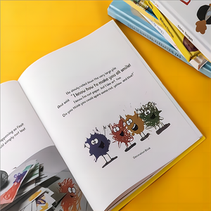 Phim hoạt hình phong cách Tiếng Anh mô phỏng cuốn sách trang trí mềm Mô hình phòng trẻ em hình ảnh cuốn sách đồ trang trí - Product Image 5