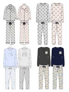 Vêtements de nuit pour femmes Haut et bas imprimés à manches courtes personnalisés Fabrication Daisyapparel en Inde - Product Image 2