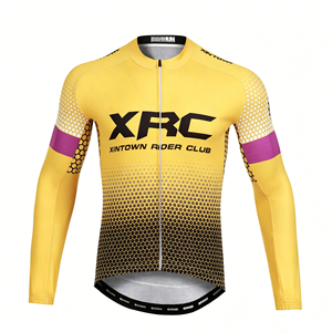 Fully Customizable Sublimation Printed Team Logo Material Style Sun Protection Long Sleeve Spring Autumn <b>Road</b> Bike Jersey - Product Image 1