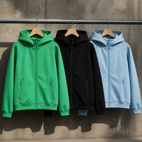 Ensemble de survêtement d'hiver en molleton à capuche pour hommes, streetwear écologique respirant et lavé, 100 % coton
