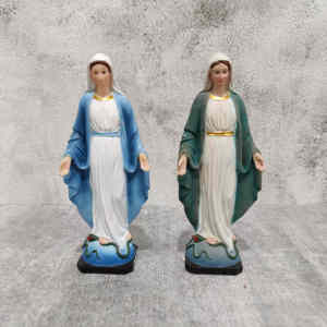 Venta al por mayor escultura de resina Santísima Virgen Madre María católica Jesús estatuilla artesanía de resina para la decoración del hogar adorno de mesa - Product Image 1