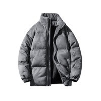 Veste en duvet à fermeture éclair en daim de haute qualité pour hommes, au prix de gros
