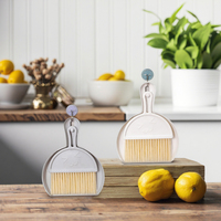 Ensemble complet de brosses de nettoyage de bureau en plastique blanc A2937, comprenant une brosse pour clavier et ordinateur avec pelle à poussière
