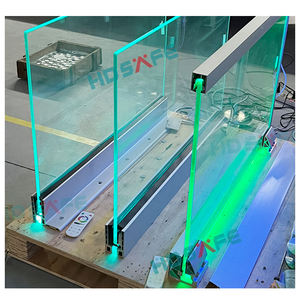 HDSAFE Aluminium U Channel Système <span class=keywords><strong>de</strong></span> garde-corps en verre sans cadre Pont <span class=keywords><strong>Extérieur</strong></span> Balcon Garde-corps Lumière LED Balustrade en verre Main courante d'escalier - Product Image 3