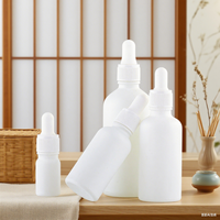 5ml 10ml 15ml 20ml 30ml 50ml 100ml Vaporisateur Blanc Mat Rond Huile Essentielle Huile Capillaire Conteneur Cosmétique Flacon compte-gouttes En Verre