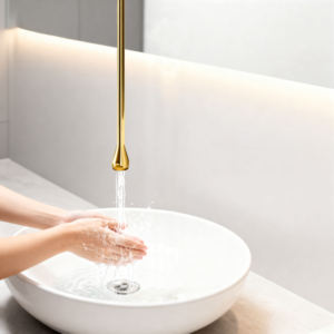 Grifo de Lavabo Automático de Latón, Montado en el Techo, con Sensor Táctil, para <span class=keywords><strong>Baño</strong></span>, Gran Venta - Product Image 1
