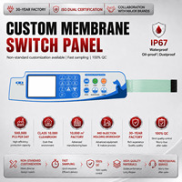 Teclado de Membrana Personalizado con Superposición Gráfica, Panel Impermeable, Impresión de Serigrafía, Botón de Control Electrónico para OLED