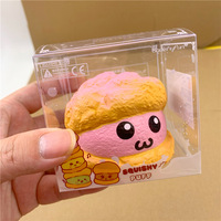 Jouet à presser en PU à rebond lent, motif crème glacée Kawaii, pour présentation en boulangerie, récompenses en classe, cadeau pour étudiants