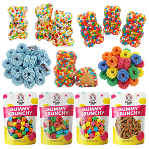 Fabrieksgroothandel op maat gemaakte Halal zure & fruitige gekleurde kralen <span class=keywords><strong>gummy</strong></span> bear snoepjes knapperige snoepjes knapperige <span class=keywords><strong>gummy</strong></span> hapjes bonbons - Product Image 2