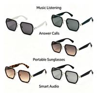 Lunettes de soleil audio intelligentes, appels mains libres, lecture de musique, lunettes carrées portables pour les voyages en plein air