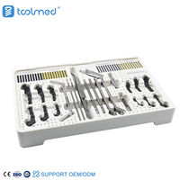 Kit d'instruments orthopédiques vétérinaires pour traumatismes Alps 2.0/2.4mm 2.7/3.5mm, ensemble d'instruments TPLO pour la chirurgie animale (Boîte PPSU)