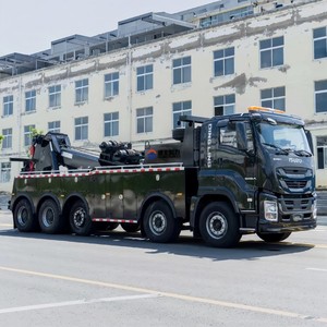 รถยกอีซูซุ FTR 10x4 สำหรับงานหนัก พร้อมเครน 50 ตัน และล้อไฮดรอลิกยกได้ เครื่องยนต์ 4UZ1 - Product Image 2