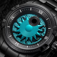 Montre mécanique automatique de luxe, boîtier en acier inoxydable, bracelet en cuir, plongeur SN8026