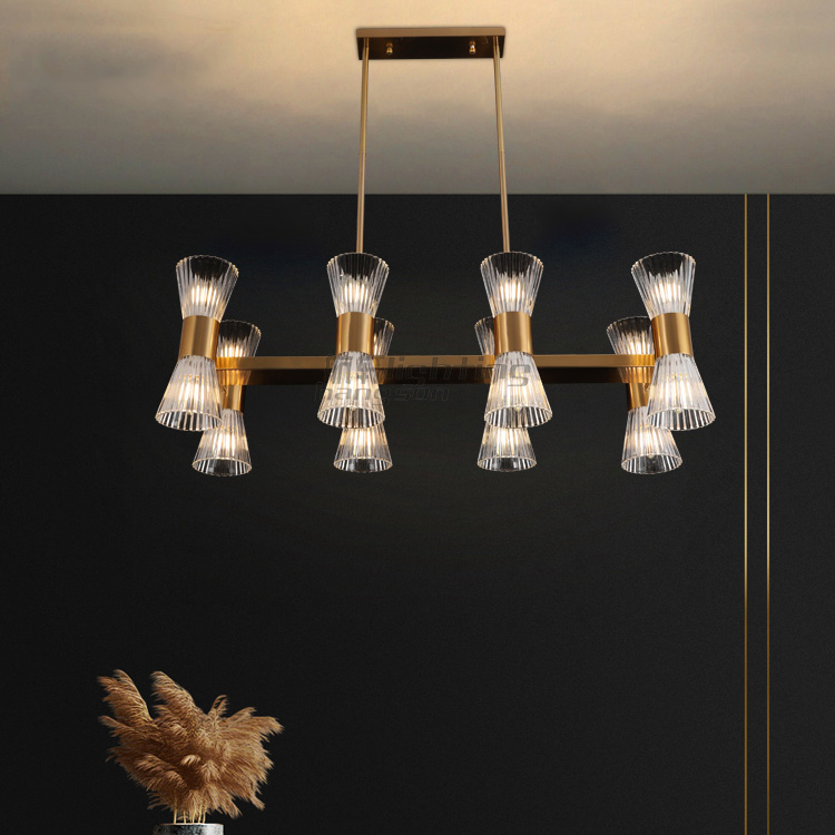 decorations hotel living room lamps home decor pendant light fixture modern glass clear lamps restaurant