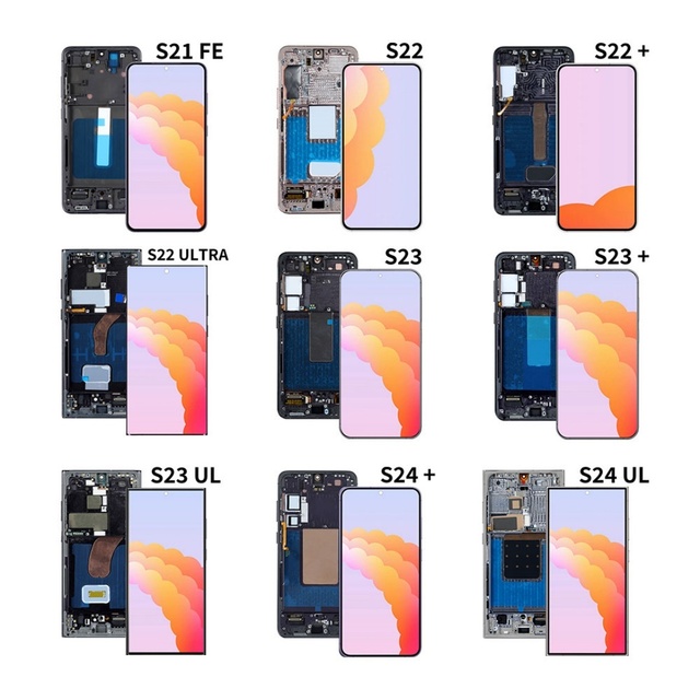 Cell Phone Screens for S8/S9/S10 Lite/S20/S21/S23/S24/Plus/ Ultra/FE OLED Replacement Display 1 Year Warranty 350-400cd
