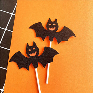 ของตกแต่งเค้กฮาโลวีนรูปฟักทอง ค้างคาว แม่มด ผี ปราสาท ทำจากกระดาษ สำหรับตกแต่งปาร์ตี้ - Product Image 3