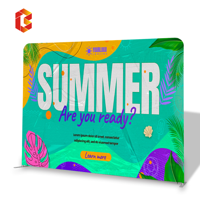 All-in-One Pop up Backdrop Kit with Graphic Print - Free Design & 7 Days Fast Shipping for Retail Tension Fabric Display
