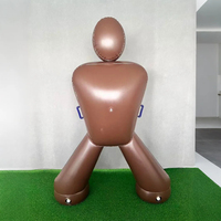 Mannequin de football gonflable 1,95 m en PVC écologique, pliable, durable, mobile, pour entraînement en intérieur/extérieur, pratique des coups francs