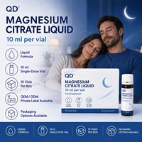 Complément Liquide de Citrate de Magnésium Végétalien Sans Sucre OEM ODM 400mg/10ml Certifié Halal Durée de Conservation de 24 Mois Étiquette Personnalisée