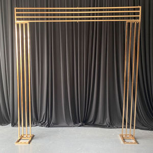 Romantic Modern Gold Flower <b>Frame</b> Background Outdoor Wedding <b>Arch</b> Metal Iron Eco-Friendly Square Rack Layout Props - Product Image 6