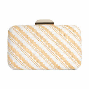 Sac à main tendance pour femmes, pochette en paille et polyester tissé, soirée, mariage, bal, cocktail, vacances, hiver, printemps - Product Image 6