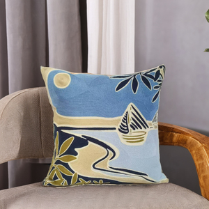 Nhà Máy Bán Buôn Gối 45*45Cm Thêu San Hô Màu Sắc Phong Cảnh Chặn Mô Hình Đệm Cho Trang Trí Nội Thất Sofa Đệm Đệm - Product Image 3