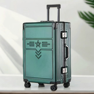 กระเป๋าเดินทางล้อลากโครงอะลูมิเนียม ขนาด 28 นิ้ว ความจุขนาดใหญ่ ล้อหมุนได้ พร้อมกุญแจรหัส สำหรับทุกเพศ สีพื้น - Product Image 5