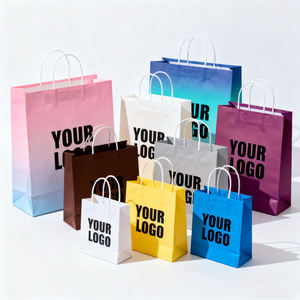 थोक लक्जरी हैंडल रिबन काले खुदरा कागज टोटे खरीदारी बैग लोगो के साथ शिल्प और मोमबत्ती उपहार के लिए - Product Image 5