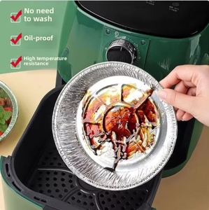 Wadah Kue Bulat Aluminium Foil Ramah Lingkungan Sekali Pakai <span class=keywords><strong>7</strong></span>'' 630ml dengan Tutup Plastik PP untuk Memanggang dan Pizza - Product Image 4