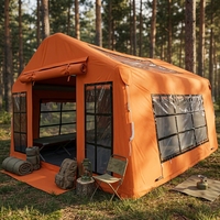Tente de camping gonflable familiale surdimensionnée, spacieuse, imperméable, pour toutes les saisons, idéale pour les grandes familles et les séjours de camping de plusieurs jours