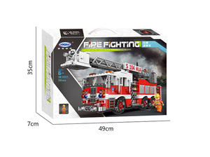 XINGBAO 03028 NOUVEAU Camion de pompiers avec échelle et réservoir d'eau pour la série de jouets de construction, voitures en plastique ABS, jouet éducatif pour garçons - Product Image 5