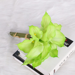 ดอกคาลล่าลิลลี่ประดิษฐ์ QIHAO 12 หัว ทำจากยางนิ่ม สำหรับช่อดอกไม้งานแต่งงาน ตกแต่งบ้าน สมจริงสูง - Product Image 4