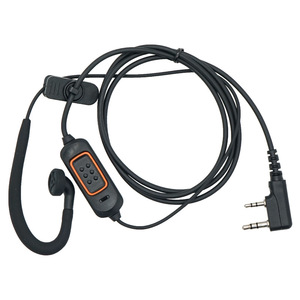 Auriculares Walkie Talkie con conector tipo K, ganchos suaves para las orejas, 120 cm de longitud, universales para comunicación por radio bidireccional - Product Image 1