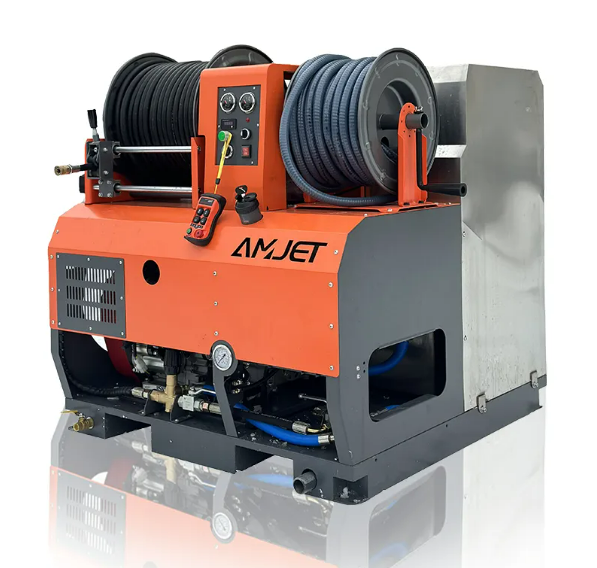 AMJ-300BAR-40LPM High Pressure Water Jet Sewer Cleaning Machine to Remove Stubborn Oysters and Marine Dirt