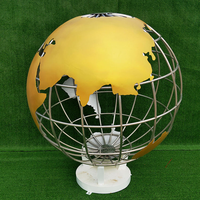 Sculpture de globe terrestre personnalisée en acier inoxydable poli de grande taille pour la décoration extérieure, les jardins, les bâtiments emblématiques, les places de ville