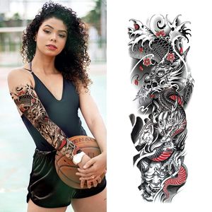 Tatuajes Temporales de Brazo Completo <span class=keywords><strong>para</strong></span> Hombres Tatuajes con Calavera Tatuajes de <span class=keywords><strong>Media</strong></span> <span class=keywords><strong>Manga</strong></span> Temporal Realista Adulto - Product Image 3