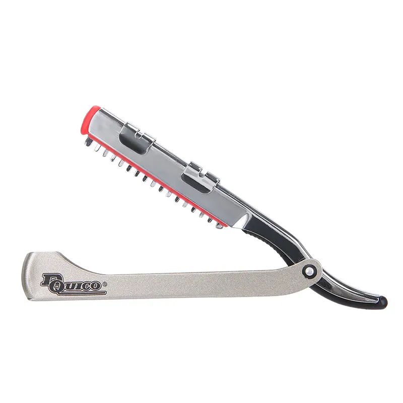 Professionele Straight Edge Rvs Scherpe Kapper Razor Folding Scheren Baard Cutter Houder