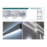 Profil de lumière LED Offre Spéciale haut et bas avec profil de LED linéaire à deux bandes LED pour l'éclairage intérieur sur la décoration murale 42.3*90mm