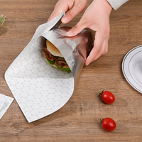 Feuilles d'emballage alimentaire en OPP recyclables et isolées de qualité supérieure pour gâteaux, pizzas, sandwichs, pains, charcuteries, emballages à emporter, résistantes à la graisse, logo personnalisé
