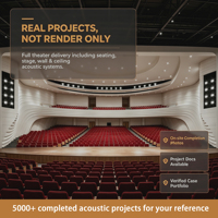 Planificación Acústica Profesional para Teatros Modulares, Paquete de Materiales Personalizados, Absorbentes de Sonido para Paredes, Difusores de Sonido, Elementos para Techos, Proyecto