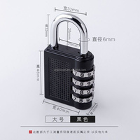 Serrure à combinaison à chiffres pour sac cadenas étanche cadenas à clé extérieur avec manille durcie pour porte de casier de salle de sport scolaire