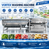 Industriële groentewasmachine Vortex SUS304 Zeevruchtenreinigingsmachine Automatisch voor groente- en fruitsalade voedselfabriek