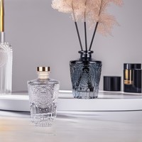 Diffuseur de parfum d'ambiance de luxe 350g (poids net) avec vase en verre élégant pour bureau et hall d'hôtel